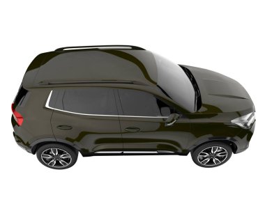 Realistic SUV isolated on white background. 3d rendering - illustration