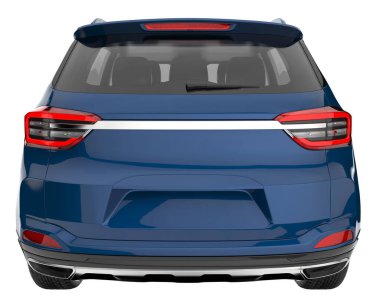 Realistic SUV isolated on white background. 3d rendering - illustration