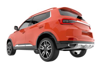 Realistic SUV isolated on white background. 3d rendering - illustration