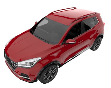 Realistic SUV isolated on white background. 3d rendering - illustration