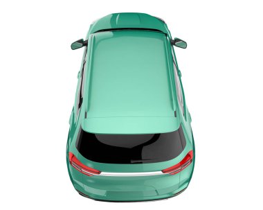 Realistic SUV isolated on white background. 3d rendering - illustration