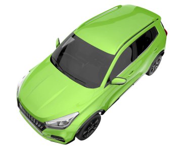 Realistic SUV isolated on white background. 3d rendering - illustration