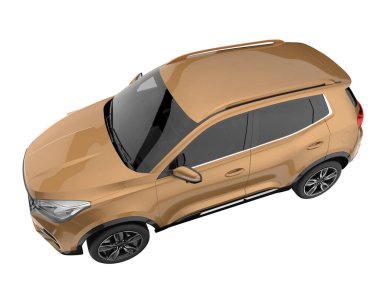 Realistic SUV isolated on white background. 3d rendering - illustration
