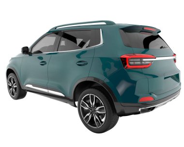 Realistic SUV isolated on white background. 3d rendering - illustration