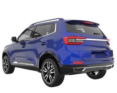 Realistic SUV isolated on white background. 3d rendering - illustration