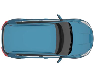 Realistic SUV isolated on white background. 3d rendering - illustration