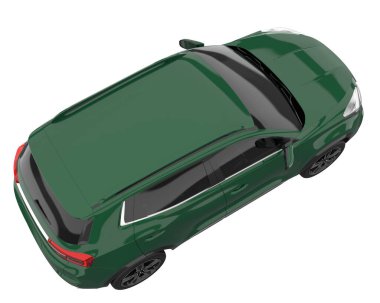Realistic SUV isolated on white background. 3d rendering - illustration