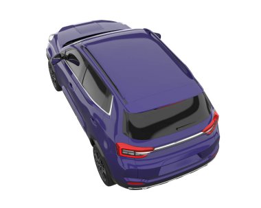 Realistic SUV isolated on white background. 3d rendering - illustration