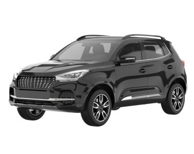 Realistic SUV isolated on white background. 3d rendering - illustration