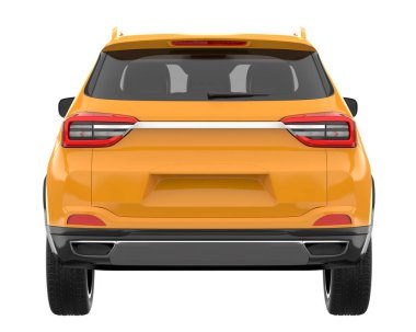 Realistic SUV isolated on white background. 3d rendering - illustration