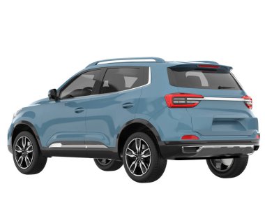 Realistic SUV isolated on white background. 3d rendering - illustration
