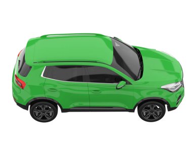 Realistic SUV isolated on white background. 3d rendering - illustration