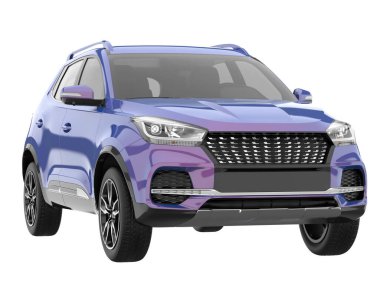 Realistic SUV isolated on white background. 3d rendering - illustration