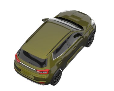 Realistic SUV isolated on white background. 3d rendering - illustration