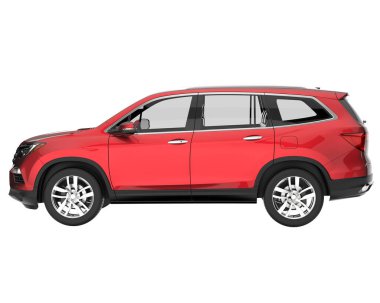 Realistic SUV isolated on white background. 3d rendering - illustration