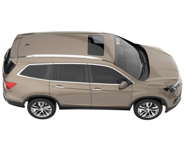 Realistic SUV isolated on white background. 3d rendering - illustration