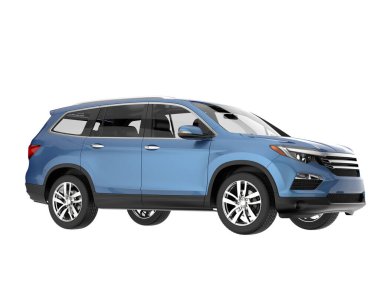 Realistic SUV isolated on white background. 3d rendering - illustration