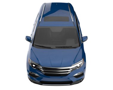 Realistic SUV isolated on white background. 3d rendering - illustration