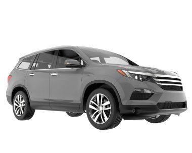 Realistic SUV isolated on white background. 3d rendering - illustration
