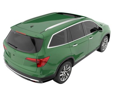 Realistic SUV isolated on white background. 3d rendering - illustration