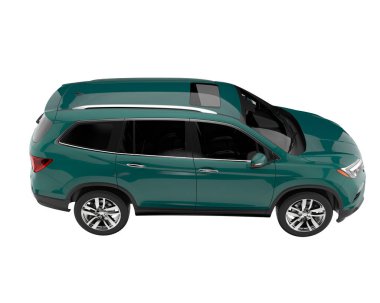 Realistic SUV isolated on white background. 3d rendering - illustration