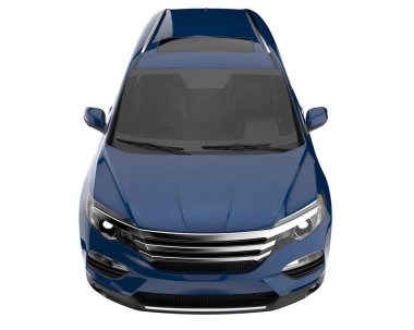 Realistic SUV isolated on white background. 3d rendering - illustration