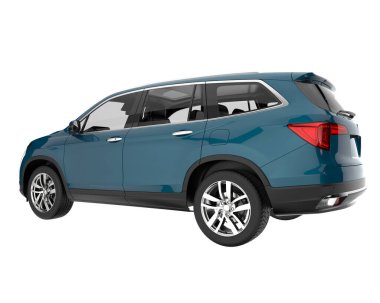 Realistic SUV isolated on white background. 3d rendering - illustration