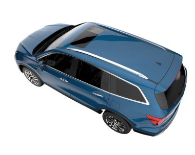 Realistic SUV isolated on white background. 3d rendering - illustration