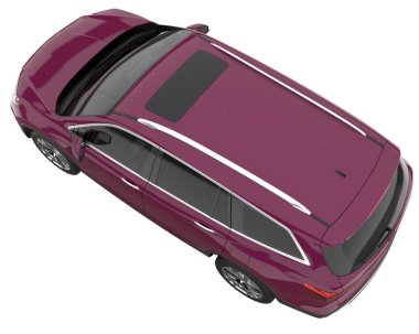 Realistic SUV isolated on white background. 3d rendering - illustration