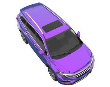 Realistic SUV isolated on white background. 3d rendering - illustration