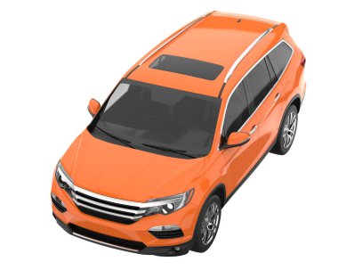 Realistic SUV isolated on white background. 3d rendering - illustration