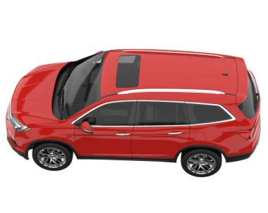 Realistic SUV isolated on white background. 3d rendering - illustration