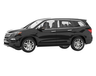 Realistic SUV isolated on white background. 3d rendering - illustration