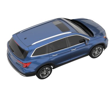 Realistic SUV isolated on white background. 3d rendering - illustration