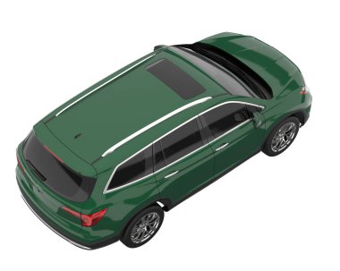 Realistic SUV isolated on white background. 3d rendering - illustration