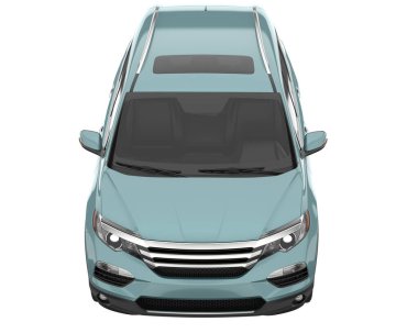 Realistic SUV isolated on white background. 3d rendering - illustration