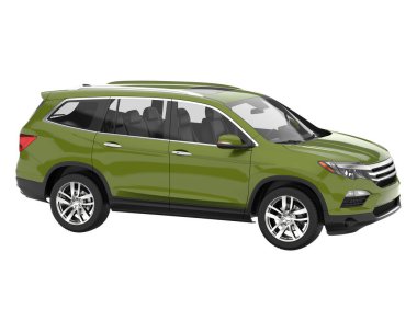 Realistic SUV isolated on white background. 3d rendering - illustration