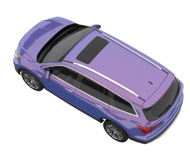 Realistic SUV isolated on white background. 3d rendering - illustration