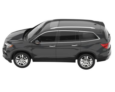 Realistic SUV isolated on white background. 3d rendering - illustration