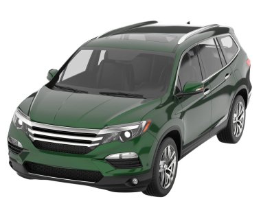 Realistic SUV isolated on white background. 3d rendering - illustration