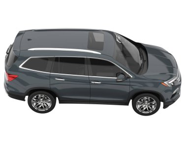 Realistic SUV isolated on white background. 3d rendering - illustration