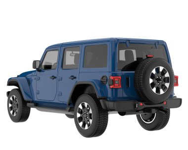 Realistic SUV isolated on white background. 3d rendering - illustration