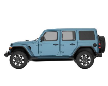 Realistic SUV isolated on white background. 3d rendering - illustration