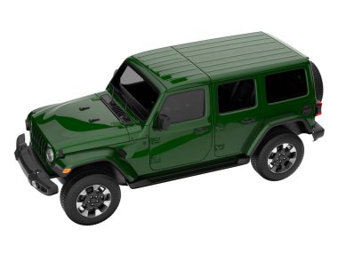 Realistic SUV isolated on white background. 3d rendering - illustration