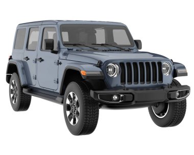 Realistic SUV isolated on white background. 3d rendering - illustration