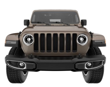 Realistic SUV isolated on white background. 3d rendering - illustration