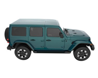 Realistic SUV isolated on white background. 3d rendering - illustration