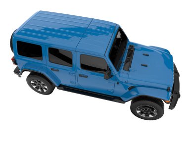 Realistic SUV isolated on white background. 3d rendering - illustration