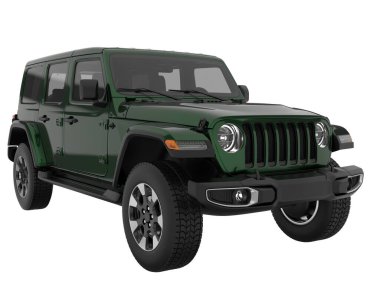 Realistic SUV isolated on white background. 3d rendering - illustration