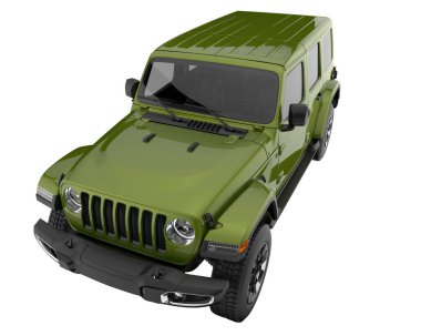 Realistic SUV isolated on white background. 3d rendering - illustration